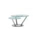 Chintaly Imports Pedestal Coffee Table Metal in Gray | 20.47 H x 40.16 W x 40.16 D in | Wayfair 8643-CT