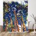 Americanflat 71" x 74" Shower Curtain, Palms 2 by Suren Nersisyan Polyester in Blue/Brown | 74 H x 71 W in | Wayfair A108P179SHOW7174