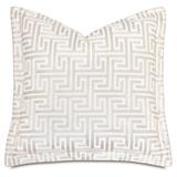 Eastern Accents Sussex by Barclay Butera Greek Key Euro Sham Polyester in Gray/Pink | 27 H x 27 W x 8 D in | Wayfair 7FB-BB-EUS-49