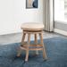 24 Inch Wood Counter Stool, Swivel Seat, High Density Foam Cushion - 17.75 L x 17.75 W x 24.5 H, in inches