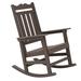 Winston Porter 1pc Kailan Rocking Gliding Adirondack Chair Plastic/Resin in Brown | 43.7 H x 27.8 W x 35.1 D in | Wayfair