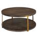 Birch Lane™ Glendale Round Coffee Table Wood/Metal in Brown | 17 H x 40 W x 40 D in | Wayfair F86E0DCDFA5949BA9D2B0259A9FBEA0F