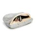 Snoozer Pet Products Snoozer Indoor/Outdoor Rectangle Cozy Cave Dog Bed Polyester in Gray/Black | 8 H x 50 W x 35 D in | Wayfair 43719