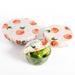 3 Pieces Reusable Bowl Covers Diameter 26cm 23cm 20cm Tableware Stretch Lid Food Storage Covers for Cooking Storage Containers Picnic Party Peach Set