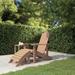 vidaXL Patio Adirondack Chair with Footstool HDPE Anthracite