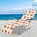 Beach Chair Cover with Side Pocketsï¼ŒMicrofiber Chaise Lounge Chair Towel Covers for Sun Lounger Pool Sunbathing Beach Hotel Vacation Easy to Carry Around No Sliding Tie-Dye