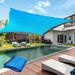 SDJMa Rectangle Sun Shade Sail Canopy 6.5 x 9.8 Patio Shade Cloth Outdoor Cover Sunshade Fabric Awning Shelter for Pergola Backyard Garden Carport