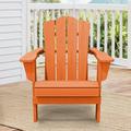 Outdoor Patio Folding HDPE Resin Adirondack Chair Orange