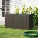 Barton Outdoor Plastic Deck Box All Weather Resin Storage Wood Look Style 130 Gallon Brown