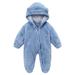 Baby Fleece Winter Coat Newborn Baby Fleece Footie Snowsuit Winter Bunting Onesie Cartoon Warm Hooded Romper Jumpsuit Outfits For Girls Boys