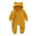 Funicet Gifts savings Deals! Baby Girls Fleece Jumpsuit Cute Bear Ears Baby Boy Snowsuit New Born Baby Winter Coat Toddler Lined Onesie Pajamas Warm Hooded Romper Pram for Infant