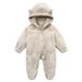 Baby Fleece Winter Coat Newborn Baby Fleece Footie Snowsuit Winter Bunting Onesie Cartoon Warm Hooded Romper Jumpsuit Outfits For Girls Boys