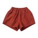 Pimfylm Cargo Shorts For Toddler Baby Boys Toddler Solid French Terry Shorts Red 5-6 Years