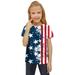 American Flag For Children Toddler 3D Graphic Printed Tees Boys Girls Novelty Short Sleeve T Shirts Unisex Casual Girls Short Sleeve Kids Casual Soft Blouse 4Th Of July Tops Shirt Brown 130