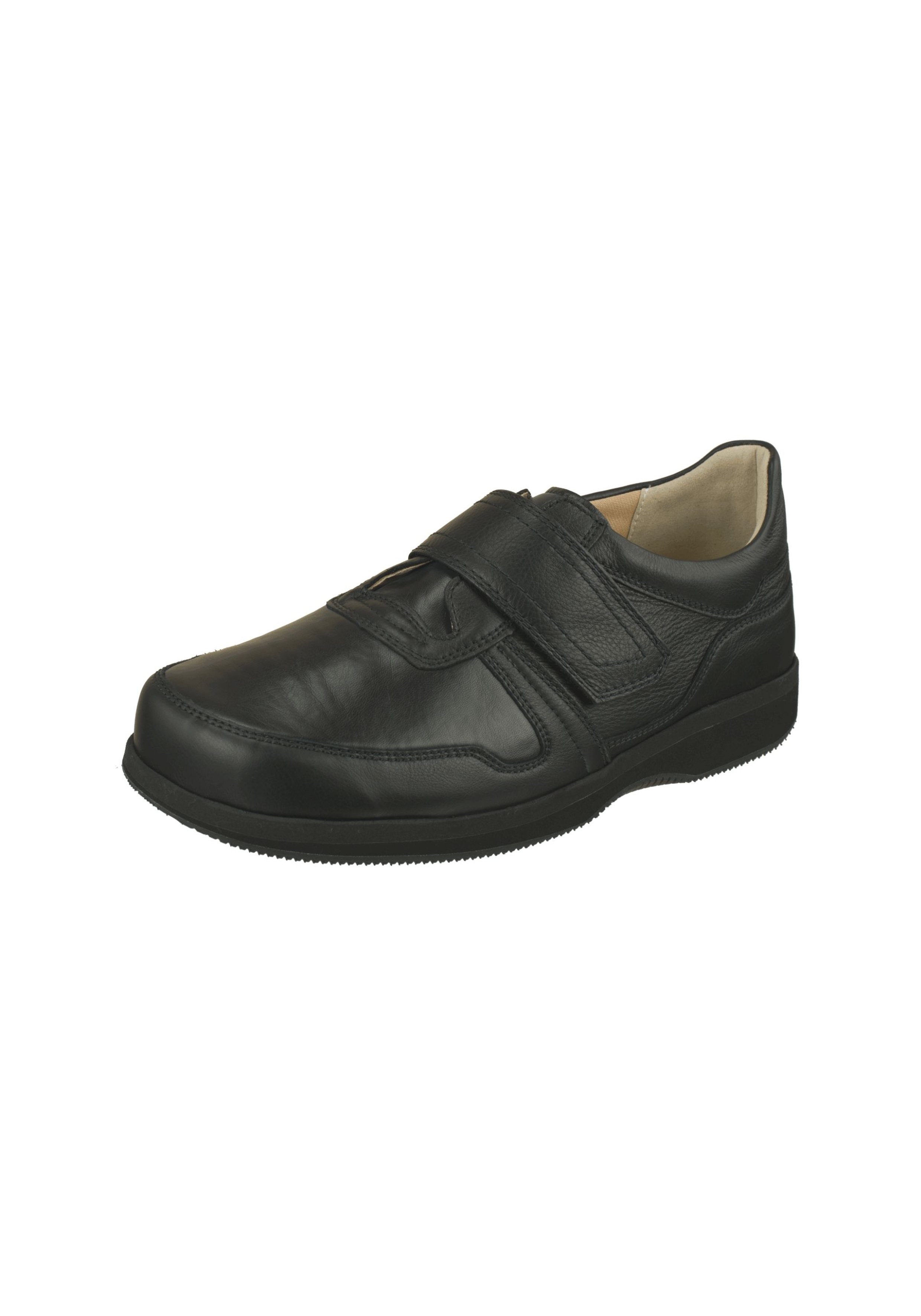 Klettschuh NATURAL FEET "Korbin XL", Herren, Gr. 46, schwarz, Leder, Synthetik, Casual, Schuhe, mit atmungsaktivem Innenfutter