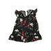 Old Navy Dress - A-Line: Black Floral Skirts & Dresses - Size 6-12 Month