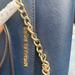 Michael Kors Bags | Gold Navy Brown Trim Leather Authentic (Mk) Michael Kors Shoulder Bag New | Color: Blue/Gold | Size: Os