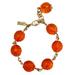 Kate Spade Jewelry | Kate Spade 2009 Holiday Collection Citrine Orange Gold Vintage Bead Bracelet | Color: Gold/Orange | Size: Os