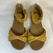 Giani Bernini Shoes | Giani Bernini Memory Foam Women's Sandals Size 8.5 Mustard Yellow Pre Owened | Color: Gold | Size: 8.5