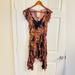 Free People Dresses | Free People Stunning Boho Asymmetrical Waterfall Dress Sz S. Navy And Floral. | Color: Blue/Pink | Size: S