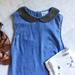 Anthropologie Tops | Anthropologie Beaded Collar Chambray Top | Color: Blue | Size: S