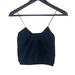 Free People Tops | Free People Intimately Solid Black Cropped Tank Top. M/L | Color: Black | Size: M/L