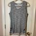 Athleta Tops | Athleta Workout Top, Layered Back, Gray With Gray Stripes, Medium, Euc | Color: Gray/White | Size: M