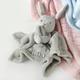Personalised Grey Bunny Rabbit Unisex Baby Comforter