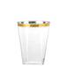 Ecoquality 10 Oz Square Plastic Clear Tumbler Cups w/ Gold Rim 120 Guests in Yellow | Wayfair EQ2836-120