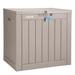 VEVOR Deck Box, 31 Gallon Outdoor Storage Box, 22.1" X 17.1" X 20.9", Waterproof PP Deckbox w/ Aluminum Alloy Padlock Plastic | Wayfair