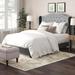 Kelly Clarkson Home Amaya Tufted Upholstered Low Profile Standard Bed Metal in Gray | 55.75 H x 65.6 W x 85.7 D in | Wayfair