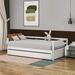 Red Barrel Studio® Twin Platform Bed w/ Trundle Wood in White | 25.9 H x 41.7 W x 79.5 D in | Wayfair 1D1E2EF04042421598D5EEED23987036