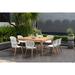 Amazonia Altoona FSC Teak 7pc Outdoor Square Patio Dining Set - 9-Piece