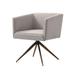 Cid 25 Inch Modern Dining Chair, Tight Back, Copper Frame, Light Gray - 24.8L x 25.2W x 30.3H