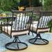 7-Piece Patio Dining Set Steel Rectangle Table & 6 Dining Arm Chairs