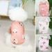 Waroomhouse Pets Clothes Soft Printing Comfortable Thickened Adorable Keep Warm Milk Silk Big Head Bear Pet Costume for Autumn