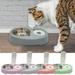 rygai Cat Food Bowl Large Capacity Wet Dry Separation Food Grade Pet Cat Dog Food Water Double Bowl Home Supplies Pink