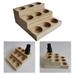 Wooden Essential Oil Display Slots 15ml Nail Polish Perfume Bottles Containers Organizer Storage Rack Makeup Shelf Stands