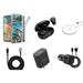 Accessories Pack for Samsung Galaxy A14 5G Case - Flex Gel Series Cover (Trout Fish) Earbuds Wireless Charger Car Charger Wall Charger LED Display USB-C Cable