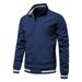 Simplmasygenix Men s Tops Long Sleeve Clearance Big&Tall Men Heat-proof Casual Zip Warm Windproof Pocket Motorcycle Jacket Coat