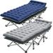 MOPHOTO Outdoor Portable Camping Cots for Adults 880lbs 2 Pack Sleeping Cot with Mattress 75 Ã—28 Folding Cots