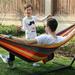 Basstop Double Hammock Extra-Long 2 Person Portable Hammock Bed for Indoor or Outdoor Spaces - Hanging Rope Carrying Pouch Included