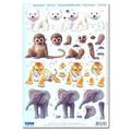 Reddy Creative Cards Die-Cut 3D Card Toppers - Baby Animals