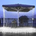 Tcbosik 4.9 x4.9 White LED String Light Net Mesh Curtain for Xmas Wedding Party Outdoor Garden