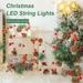 Kripyery String Light Realistic Looking Non-Glaring Creative Shape Energy-saving Wide Application Enhance Atmosphere Plastic Indoor Xmas Pine Cone String Lights Decor for Home