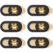 6pcs Tiger Year Dust- Proof Webcam Lens Caps Camera Covers Caps Hoods Cell Phone Automobile Accessories