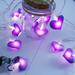 OAVQHLG3B 4.9FT Valentines Day String Lights LED Heart Shaped Fairy Lights Heart Fairy Lights Battery Operated Romantic Valentines Day Decorations for Bedroom Home Wedding Indoor Outdoor