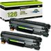 GREENCYCLE 2 Pack CRG126 Compatible Black Toner Cartridge Replacement for Canon 126 CRG-126 High Yield Toner Use with ImageClass LBP6200d LBP6230dw Printer