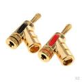 2x Gold Plated Banana 2Pcs Banana Plug Connectors For Speaker Wire 4mm Audio Speaker Wire Cable Terminal