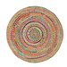 Jaipur Art And Craft Handmade 90x90 3 x 3 Square feet)(35.10 x 35.10 Inch)Multicolor Round Jute AreaRug Carpet throw